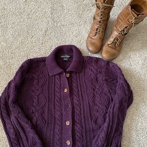 Cable knit cardigan